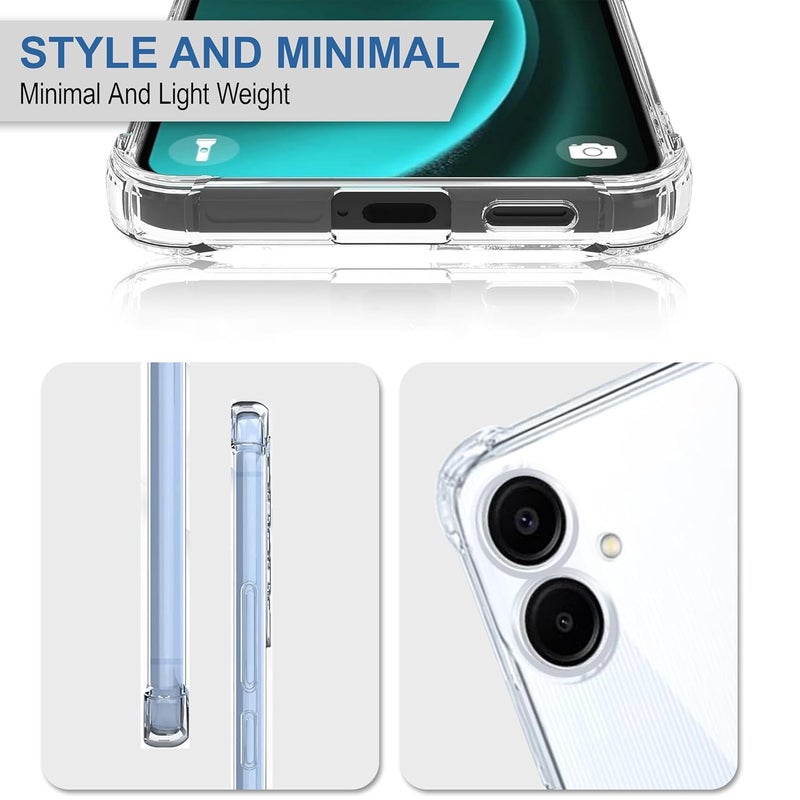 Cedo Samsung Galaxy A06 (4G) Bumper Case | Soft Jel Flexible Thin Full Protection Shock Proof Clear TPU Back Case Cover for Samsung Galaxy A06 (4G) (Transparent) - Image 4