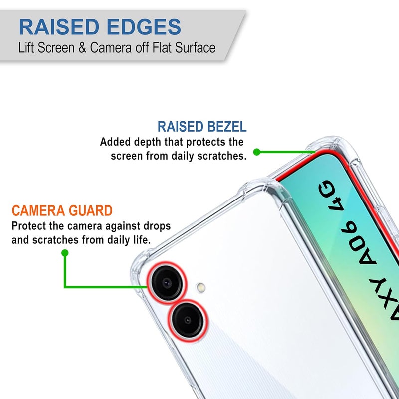 Cedo Samsung Galaxy A06 (4G) Bumper Case | Soft Jel Flexible Thin Full Protection Shock Proof Clear TPU Back Case Cover for Samsung Galaxy A06 (4G) (Transparent) - Image 2