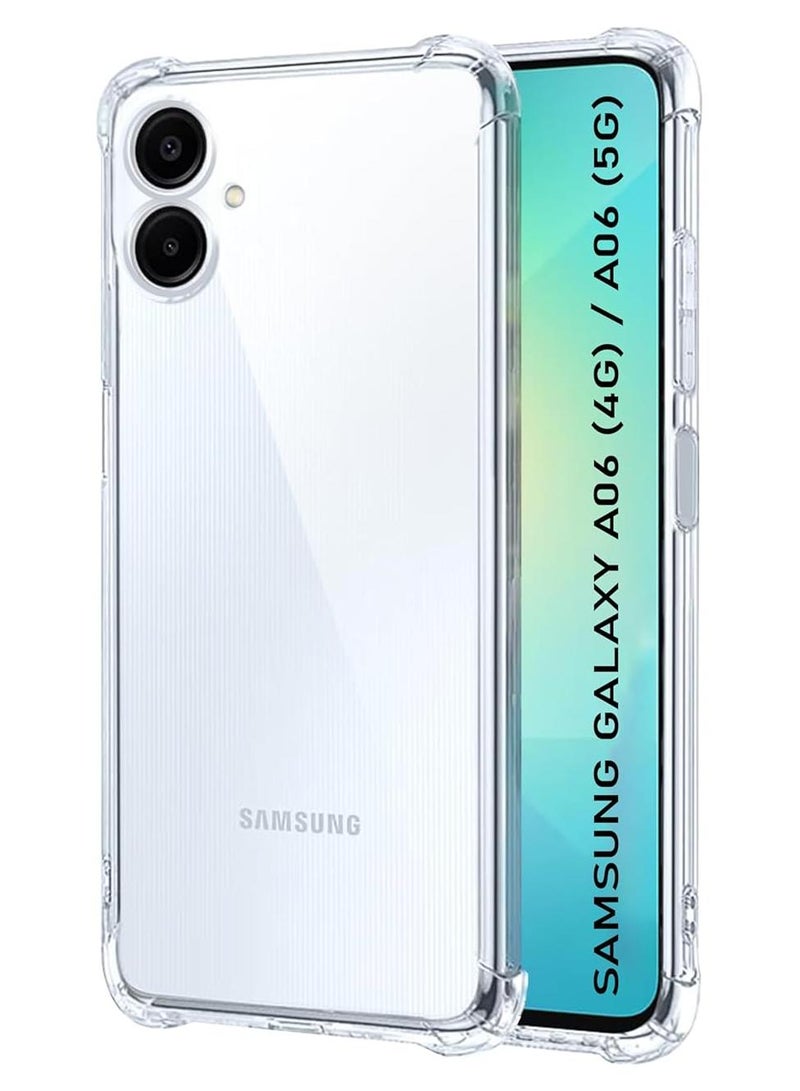 Cedo Samsung Galaxy A06 (4G) Bumper Case | Soft Jel Flexible Thin Full Protection Shock Proof Clear TPU Back Case Cover for Samsung Galaxy A06 (4G) (Transparent) - Image 1