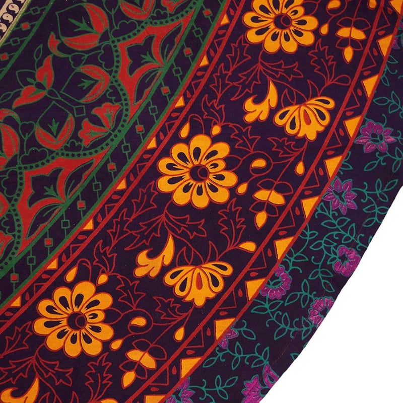 Textile export creations Creations Indian Tapestry Mandala Round Mandala Center Table CoverTraditional Cotton Round Table CoverDining Tablecloth Print 1 - Image 4