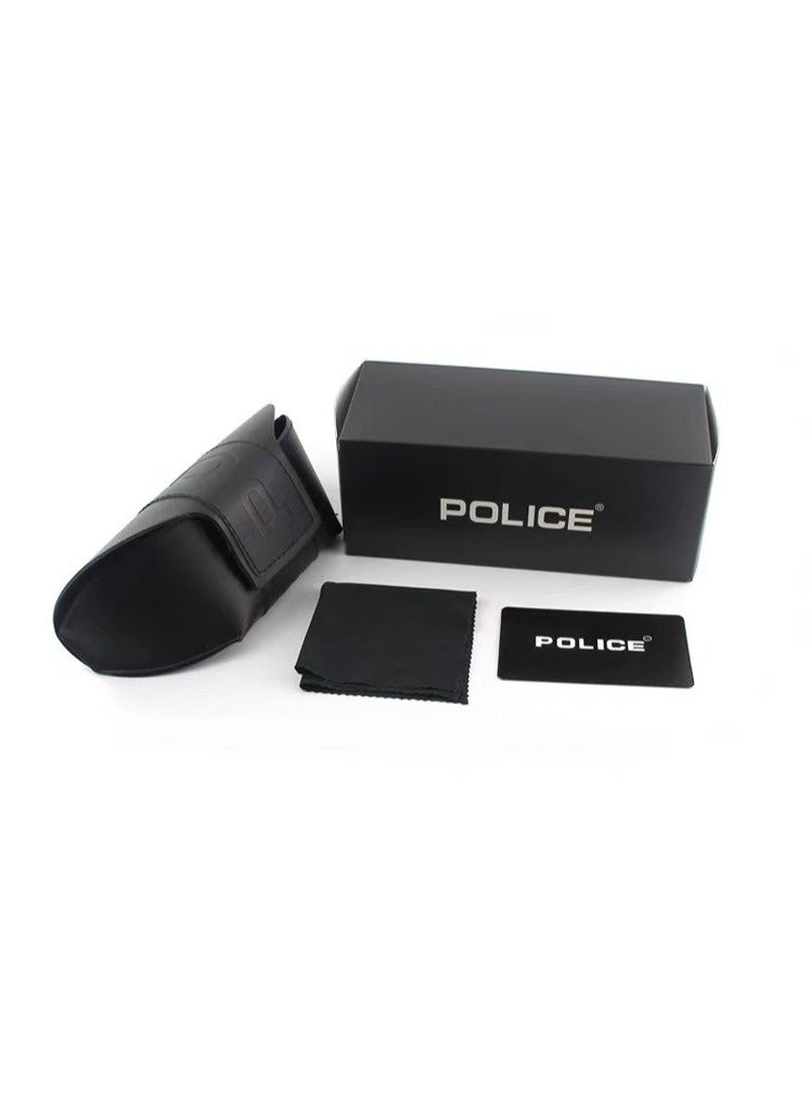 POLICE New Fashion Men's Polarized Sunglasses Protects You from UV Rays Metal High-end Sunglasses Black Frame Black Gold  - Image 4