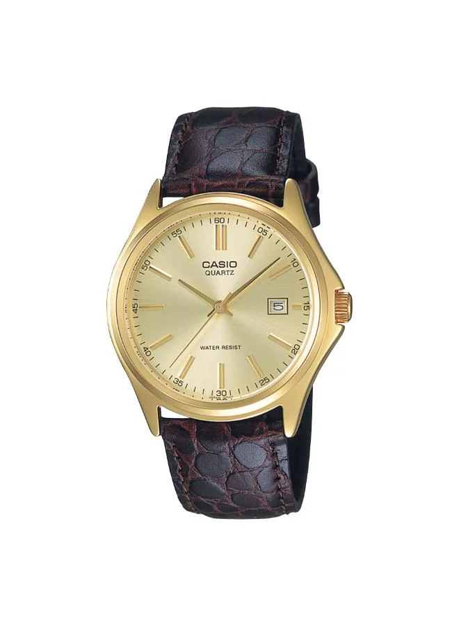 كاسيو Men's Leather Analog Watch MTP-1183Q-9ADF - 38.5 mm
