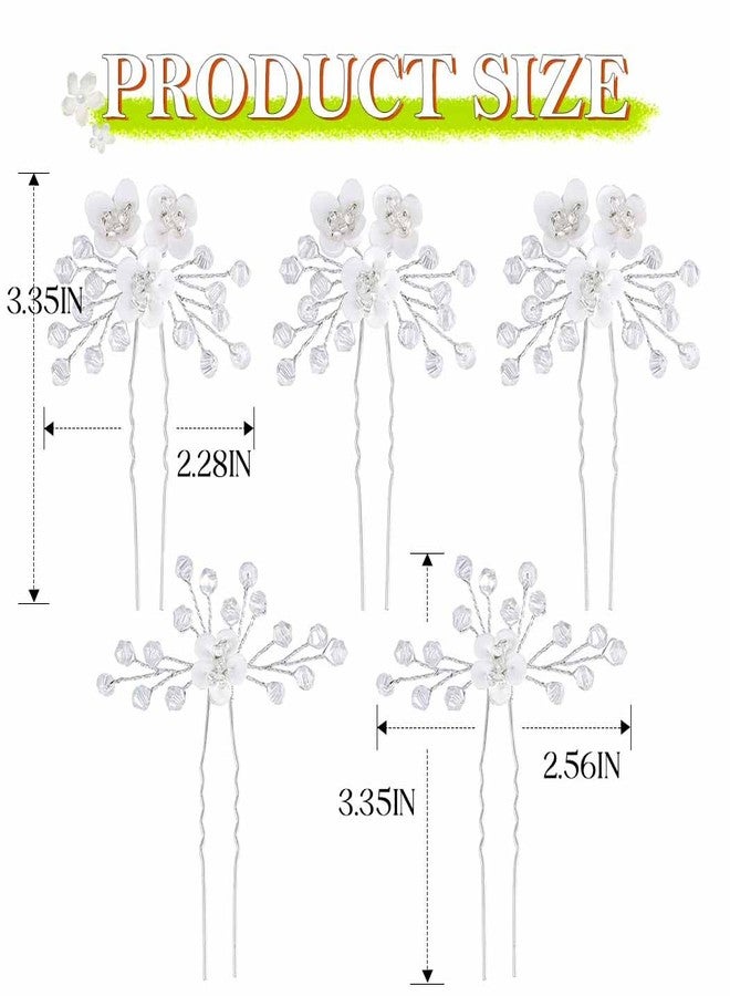JONKY Baby Breath Hair Pins Silver Flower Bride Wedding Hair Piece Bridal Hair Accessories for Women - Image 4