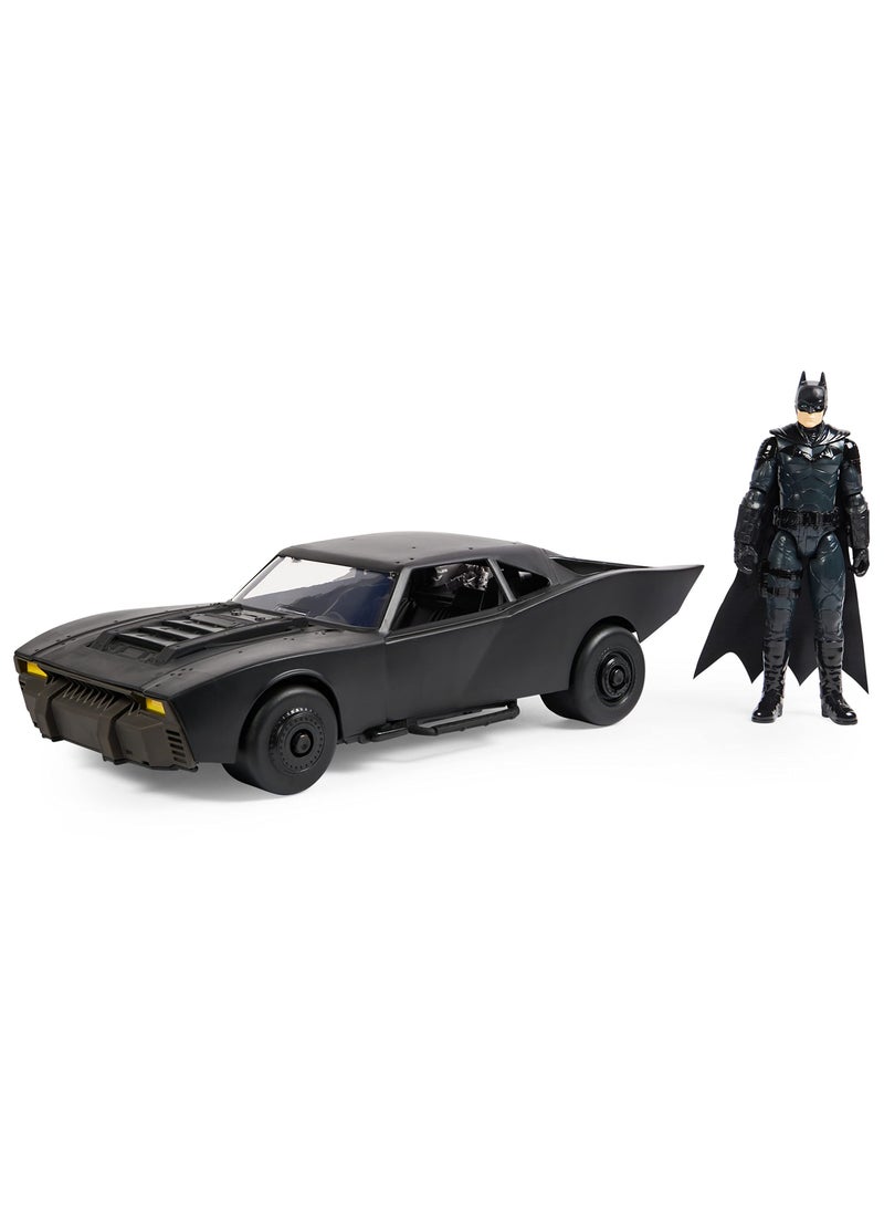 DC Comics - DC Comics, Batman Batmobile with 30-cm Batman Figure, The Batman Movie Collectible, Kids’ Toys for Boys and Girls Aged 4 and up - Image 1