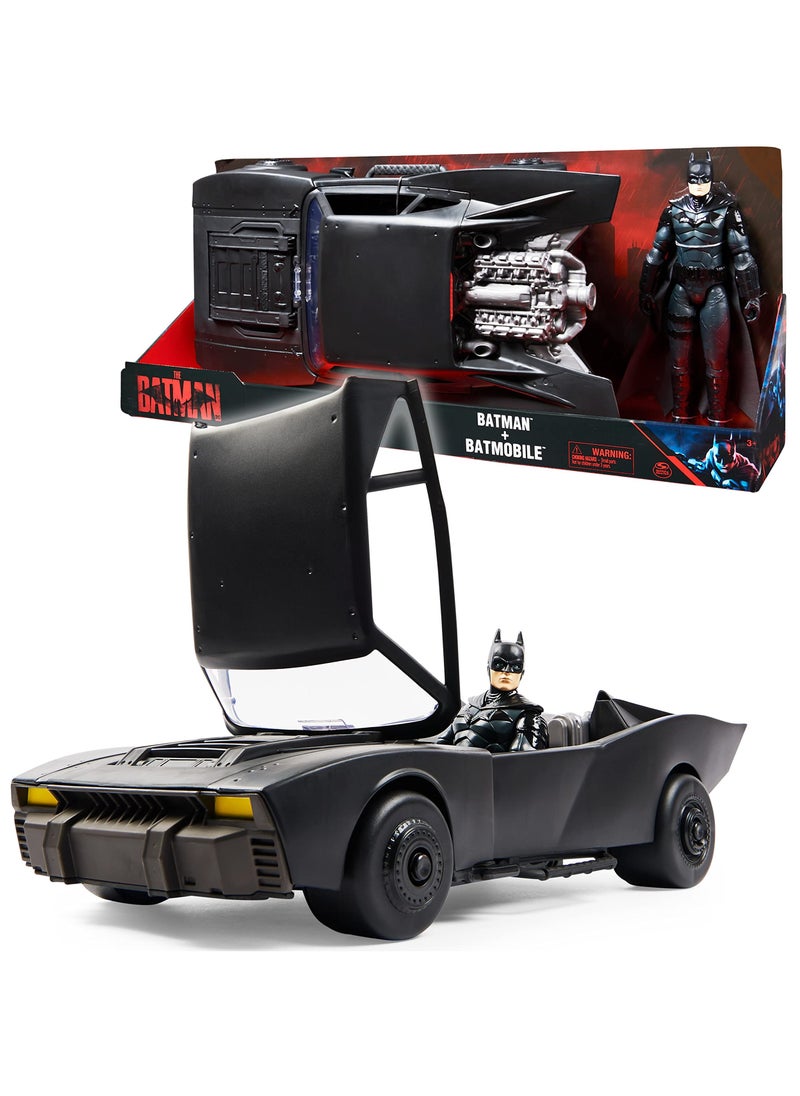 DC Comics - DC Comics, Batman Batmobile with 30-cm Batman Figure, The Batman Movie Collectible, Kids’ Toys for Boys and Girls Aged 4 and up - Image 1