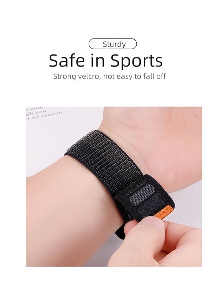 MIGOFAST Apple Watch Strap 46mm 45mm 44mm 49mm Men  Braided Sport Loop Band for IWatch Series 10 9 8 7 6 5 4 3/SE 2/Ultra 2  Breatheable Nylon Fabric Velcro Strap Green - Image 2