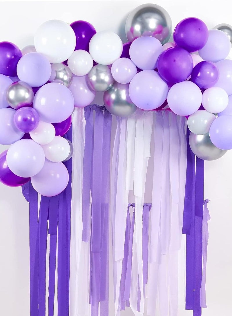 ThePartyPopper Pack of 3 Lavender Crepe Paper Streamers Roll 25m x 4.5 cm, Party Streamers for Birthday Party Supplies - Image 5