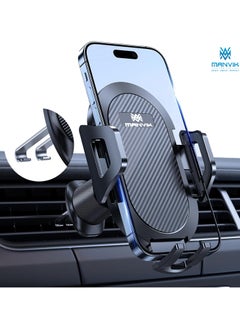 Manvik Car Phone Holder [Double Steel Hook] for Air Vent, Compatible with iPhone 15/14/13/12 Samsung Xiaomi and Other Smartphones Series | MNVK  - Image 1