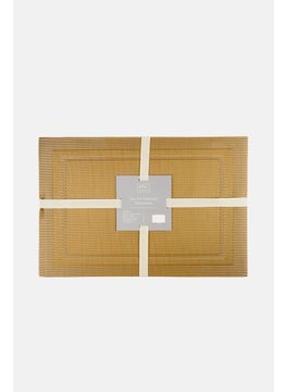 YOTO 4 Piece Textured Place Mat, Gold  - Image 4