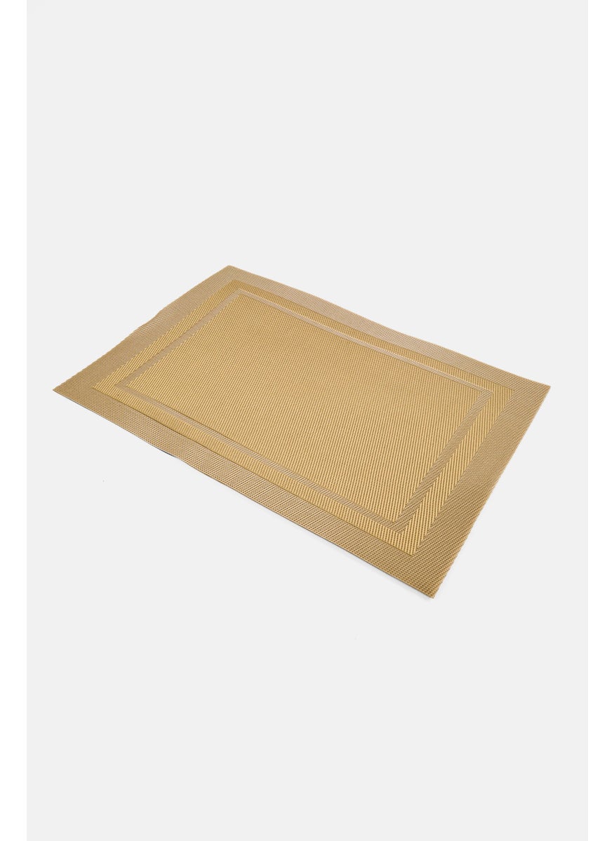 YOTO - 4 Piece Textured Place Mat, Gold - Image 1