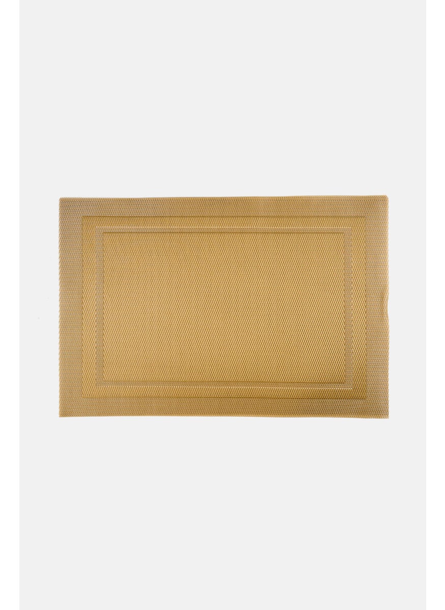 YOTO - 4 Piece Textured Place Mat, Gold - Image 1
