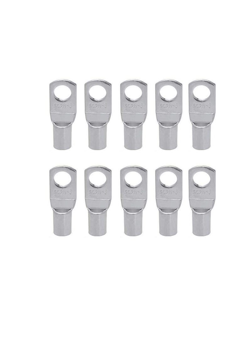 Copper Cable Lugs 10Pcs Set-Wire Terminals, Connector Cable lugs Ring Battery SC Terminals, for Marine, Solar, Automotive, Electric, Home Applications etc (Hole Size 6mm, Cable Size 16mm)  - Image 1