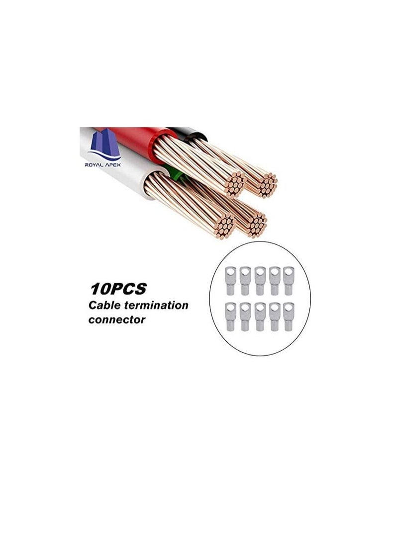 Copper Cable Lugs 10Pcs Set-Wire Terminals, Connector Cable lugs Ring Battery SC Terminals, for Marine, Solar, Automotive, Electric, Home Applications etc (Hole Size 6mm, Cable Size 16mm)  - Image 3