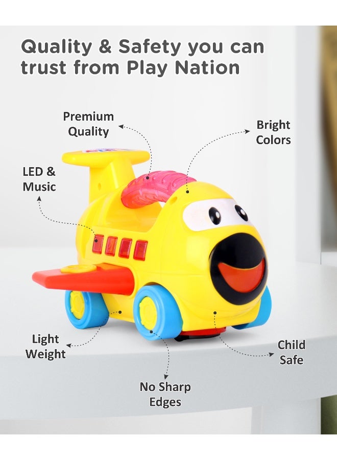 PlayNation Bump & Go Musical Plane with LED Lights & Music - Image 5