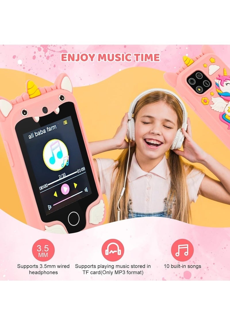 أسيف مناسبة للأطفال من 3-10 سنوات من العمر والفتيات والفتيان مع الهواتف الذكية ولعب اطفال لعب الاطفال مع كاميرا مزدوجة لعبة تعليمية تعلم الألغاز MP3 مشغل موسيقى للأطفال هدايا عيد ميلاد للبنات والأولاد / عيد ميلاد يونيكورن هدايا للأطفال اللعب 3 4 5 6 7 8 سنوات ( 8GB بطاقة الذاكرة الرقمية المؤمنة ) - Image 5