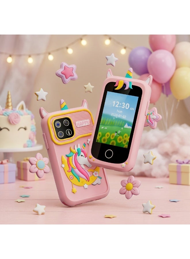 ASIV Kids Smart Phone Toys for Girls and Boys Ages 3-10 Toddler Play Toys with Dual Camera Educational Learning Games Puzzles MP3 Music Player Birthday Gifts for Kids Girls and Boys / Birthday Unicorns Gift Toys for Children 3 4 5 6 7 8 Year Old ( 8GB SD Card) - Image 4