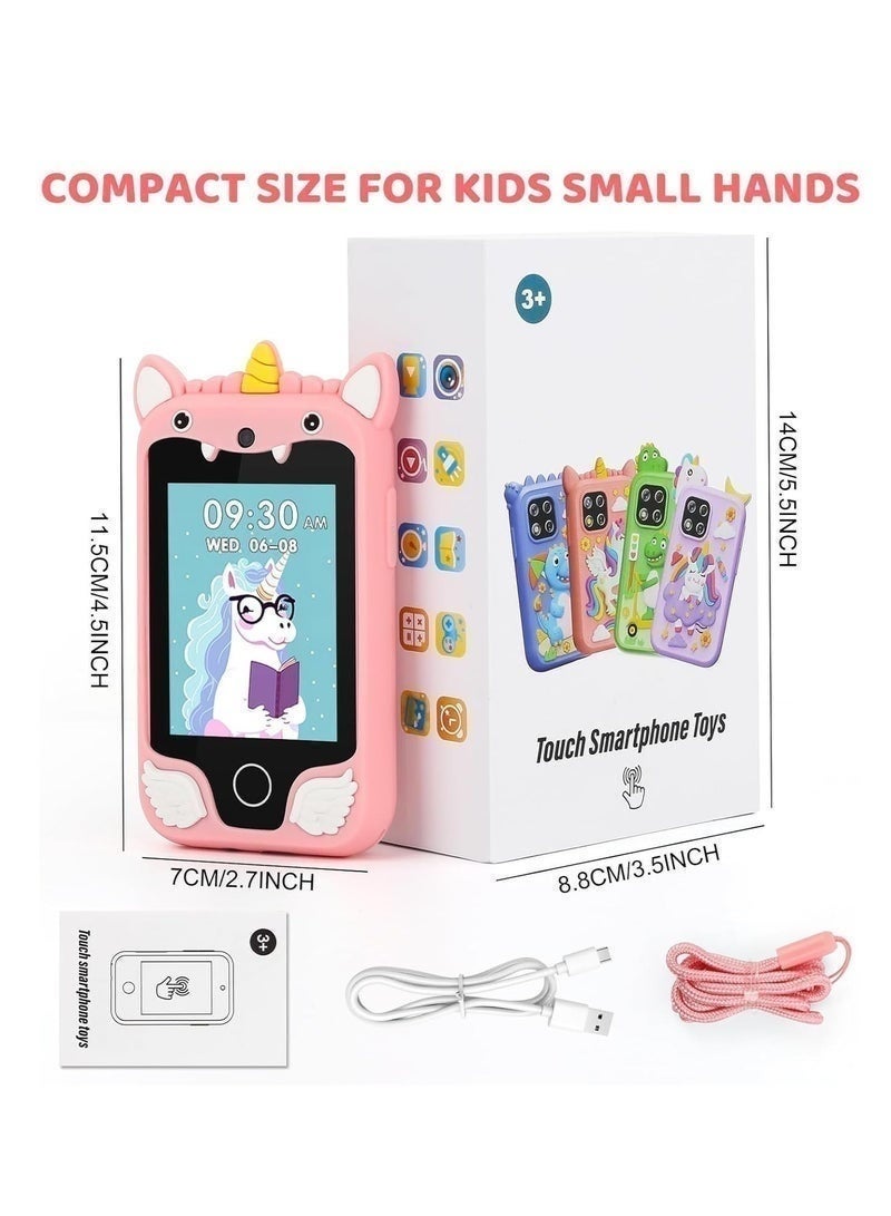 ASIV Kids Smart Phone Toys for Girls and Boys Ages 3-10 Toddler Play Toys with Dual Camera Educational Learning Games Puzzles MP3 Music Player Birthday Gifts for Kids Girls and Boys / Birthday Unicorns Gift Toys for Children 3 4 5 6 7 8 Year Old ( 8GB SD Card) - Image 5