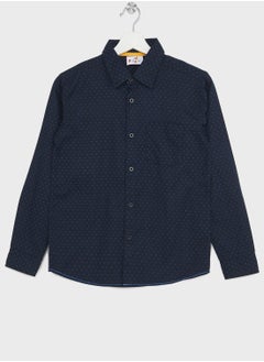 Boys All Over Printed Shirt With Pocket