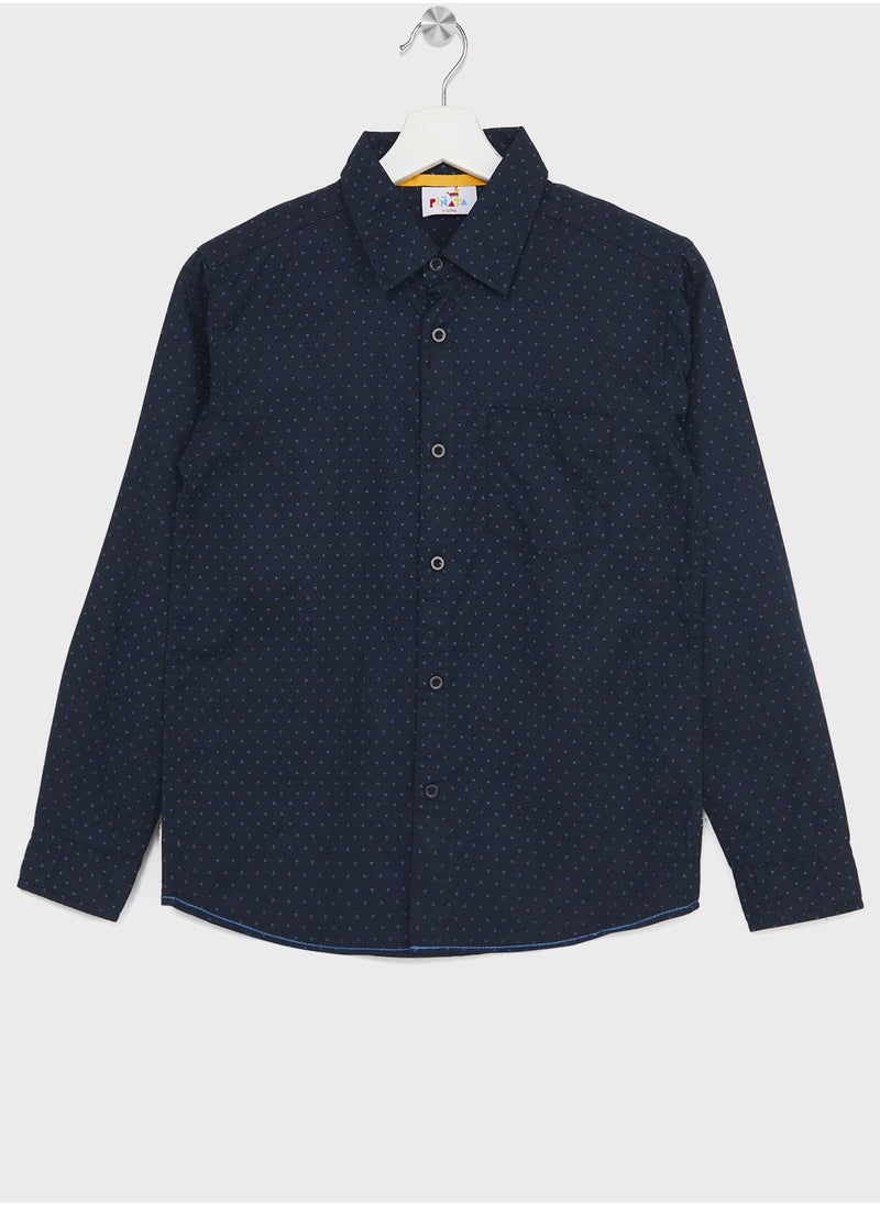 Pinata - Boys All Over Printed Shirt With Pocket - Image 1