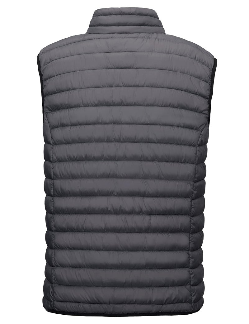 Little Donkey Andy Men's Lightweight Puffer Vest Warm Thermal Sleeveless Jacket for Golf Casual Travel Steel Gray S - Image 2