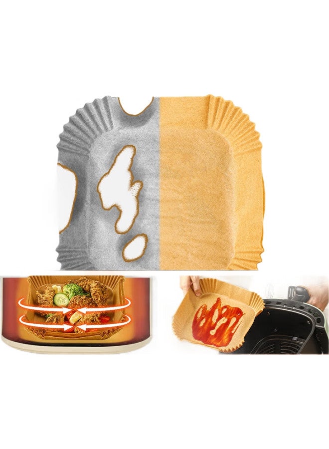 GRASEY Guangyi Air Fryer Paper, Disposable Oil Paper, Non-Stick Aluminum Foil, Waterproof Square Barbecue Pan, 50 Pieces, Gy8610 - Image 1
