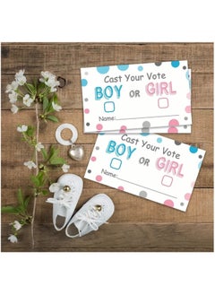 Just Quality 50pcs 8.99 * 5.41 cm Baby Shower Gender Disclosure Voting Card Baby Shower Party Game Card  - Image 2