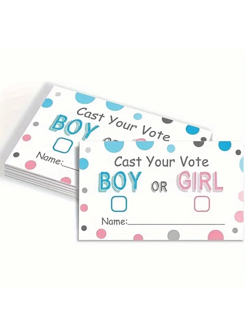 50pcs 8.99 * 5.41 cm Baby Shower Gender Disclosure Voting Card Baby Shower Party Game Card - pzsku/ZEDE301F20DD36CF90294Z/45/_/1739898978/65a60ca4-a34b-4570-8b64-7582fc97936c