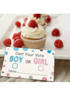 Just Quality 50pcs 8.99 * 5.41 cm Baby Shower Gender Disclosure Voting Card Baby Shower Party Game Card  - Image 4
