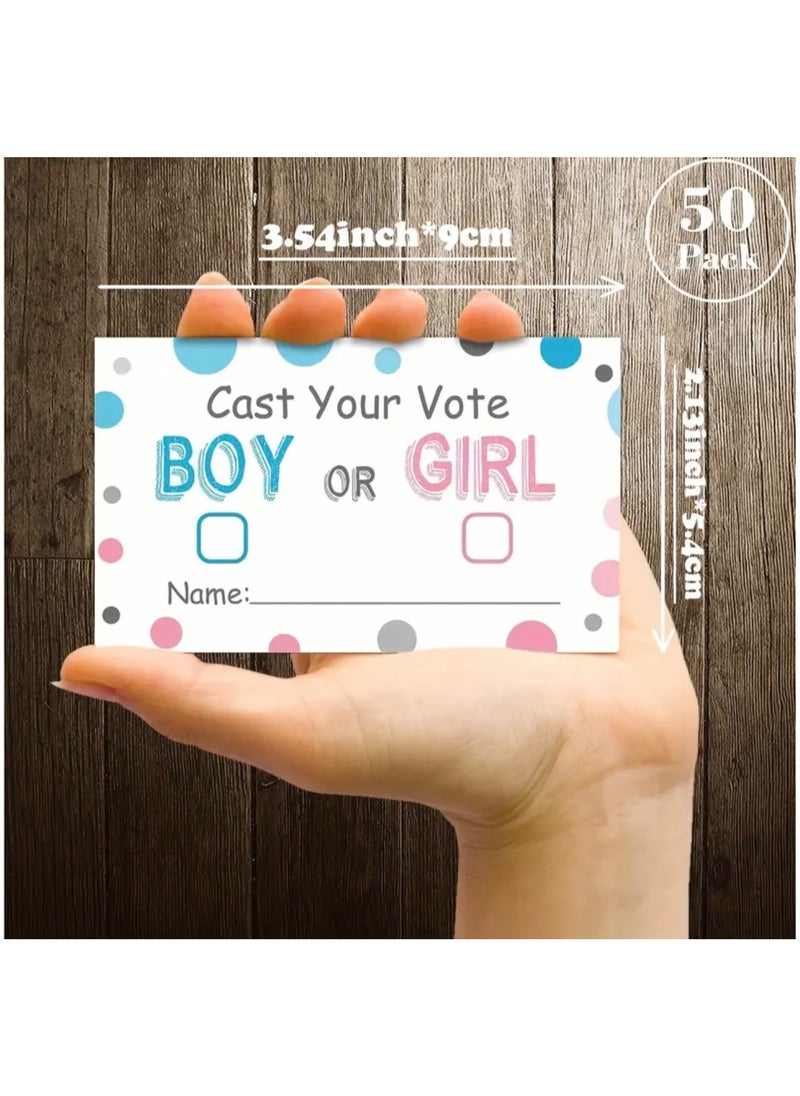 50pcs 8.99 * 5.41 cm Baby Shower Gender Disclosure Voting Card Baby Shower Party Game Card - pzsku/ZEDE301F20DD36CF90294Z/45/_/1739899009/a330df61-d1dc-4bf8-8a95-16996805f69a