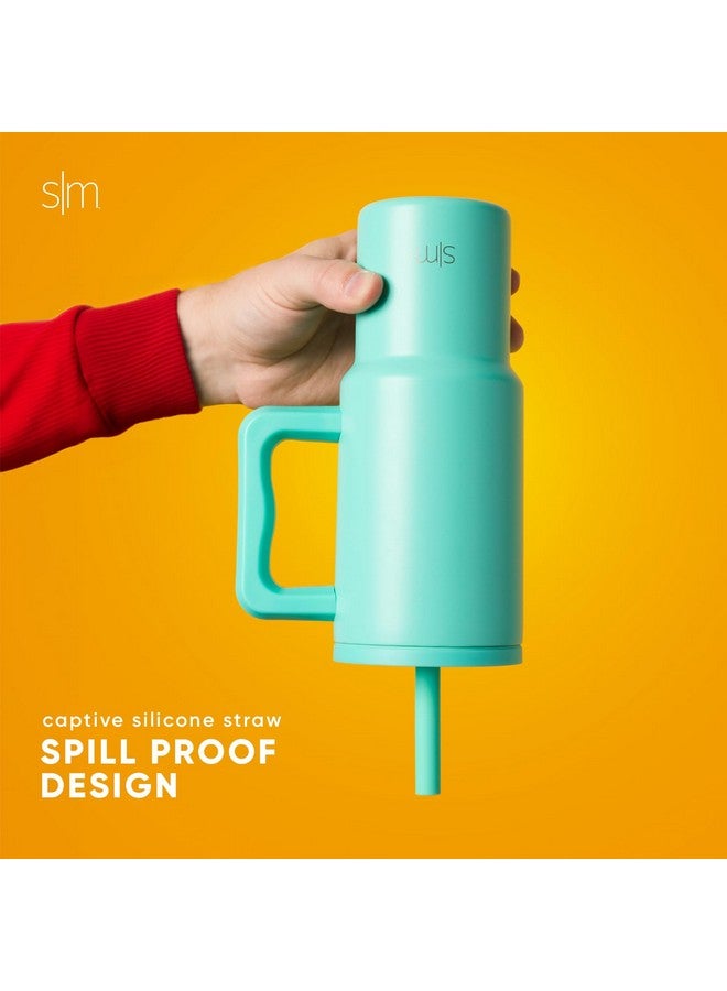 Simple Modern Disney Kids 24 oz Tumbler with Handle and Silicone Straw Lid | Spill Proof and Leak Resistant | Stainless Steel Bottle | Gift for Kids Boys Girls | Trek Collection | Tropical Stitch - Image 3