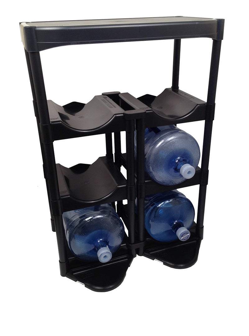 Wisconic Bottle Buddy Water Bottle Storage Rack 6 Tray  Plastic Water Bottle Organizer for Three to Five Gallon Bottle Storage  Customizable Water Gallon Holder for Easy Storage and Organization 