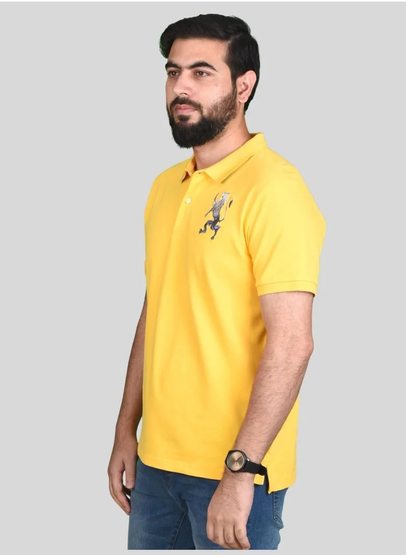 جيوردانو Men's Lion Polo - Daffodil Yellow
