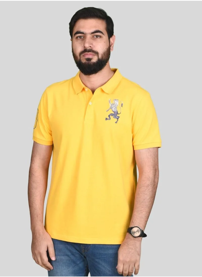 جيوردانو Men's Lion Polo - Daffodil Yellow