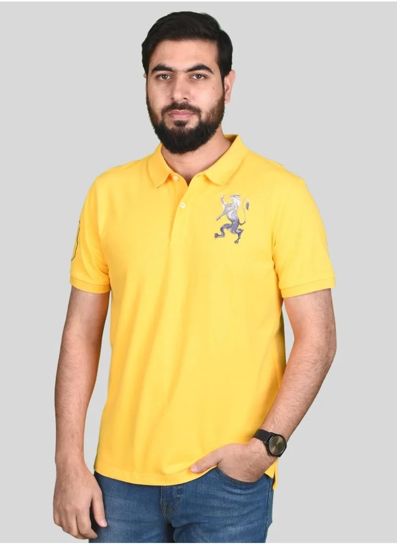 جيوردانو Men's Lion Polo - Daffodil Yellow
