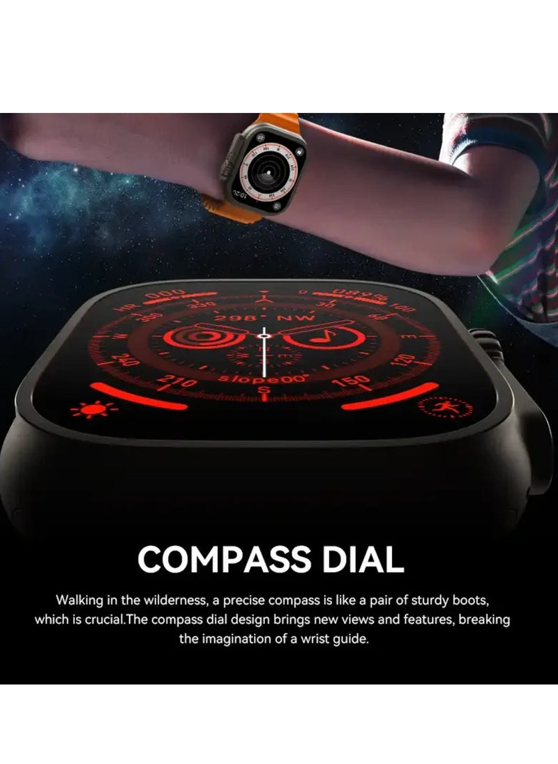 micro speed - Smart Watch HW9 Ultra 2 Series 9 AMOLED display With Health Fitness Tracker Sport Watch Supports  NFC +addition Replacement Band  49MM-Multicolour - Image 1