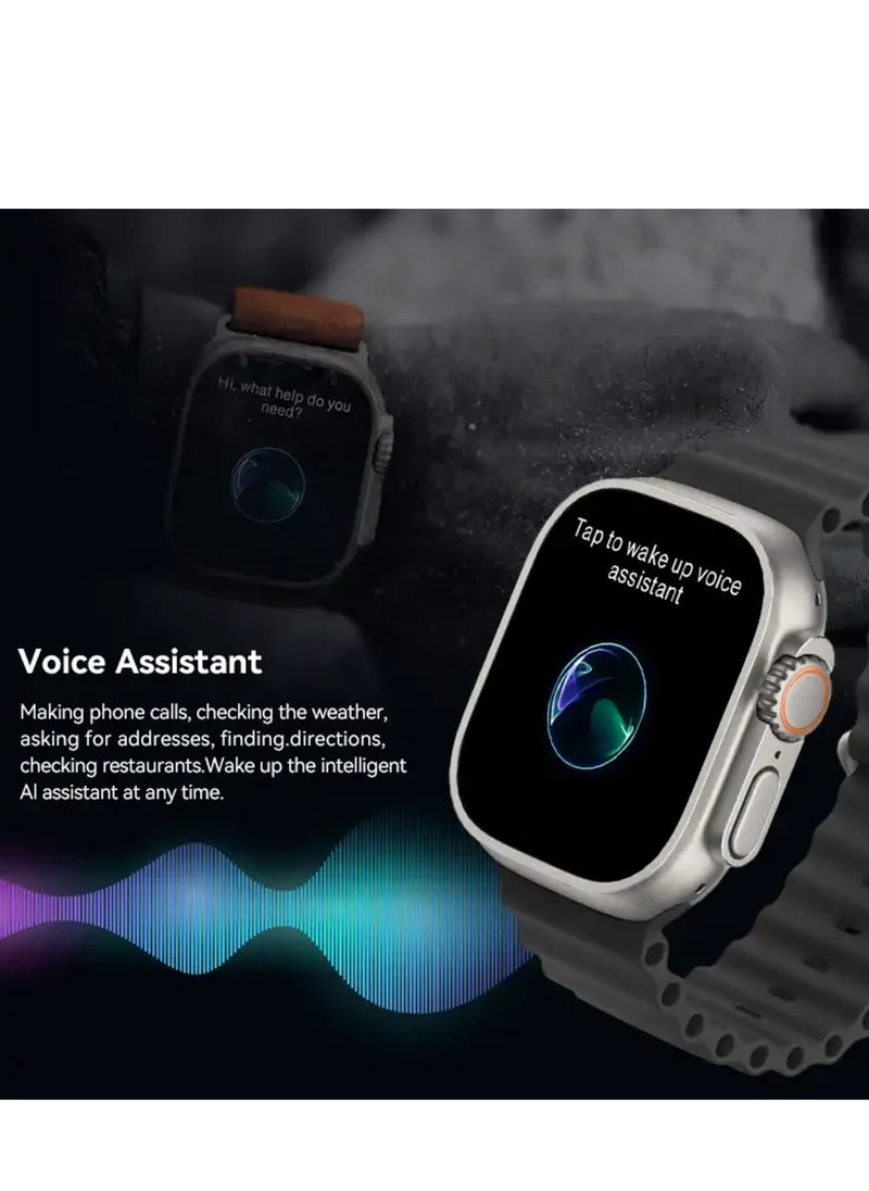 micro speed - Smart Watch HW9 Ultra 2 Series 9 AMOLED display With Health Fitness Tracker Sport Watch Supports  NFC +addition Replacement Band  49MM-Multicolour - Image 1