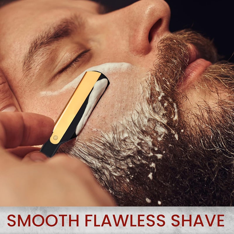 ASIPRO Straight Razors for Men with 20 Straight Edge Razor Blade & Case, Mens Straight Razor for Shaving Navajas Para Barbero Barber Razors for Men, Beard Razor - Image 5