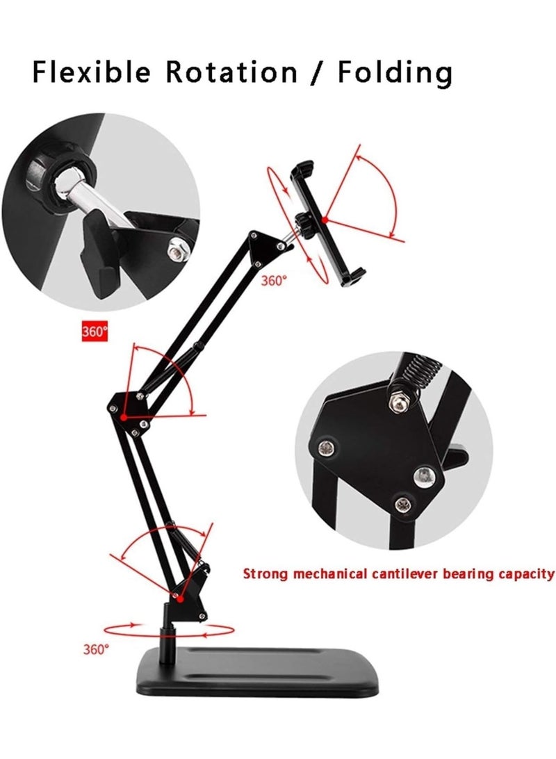 Adjustable Tablet & Phone Stand – Foldable Arm Mount for Desk & Bed – Perfect for Video Recording, Reading & Daily Use - Image 2