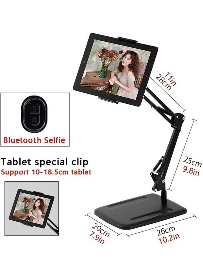 Adjustable Tablet & Phone Stand – Foldable Arm Mount for Desk & Bed – Perfect for Video Recording, Reading & Daily Use - Image 1