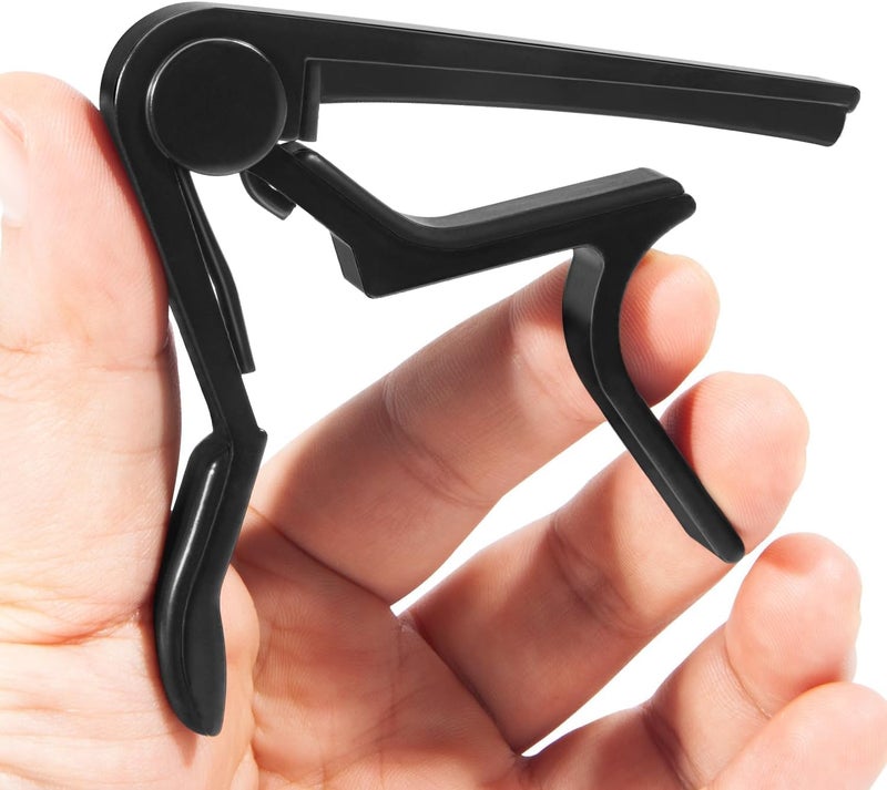 Mocking Bird Capo for Acoustic Guitar One Handed Trigger Guitar Capo Acoustic 6 String with 5 Picks Quick Change Alloy Metal Capo for Ukulele Electric Guitar Banjo Mandolin Bass - Image 3