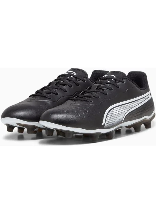 PUMA King Match FgAg White Cleats 10757001