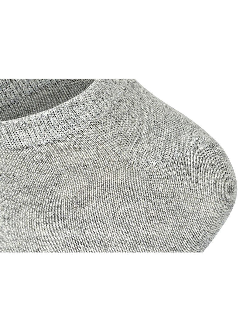 SAM SOCKS Men Set Of 5 Ankle Plain Socks Grey - Image 3