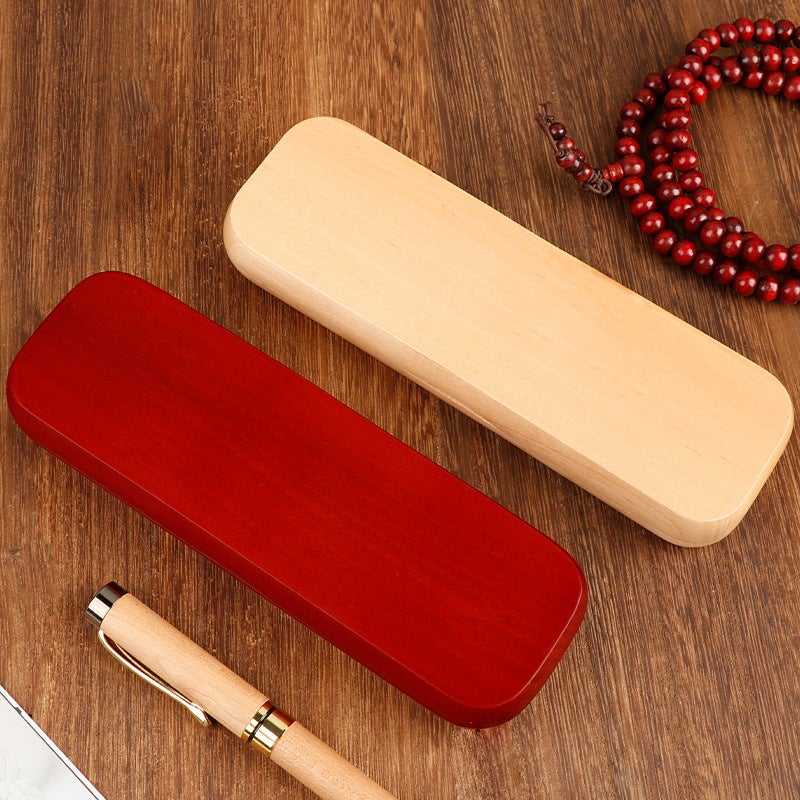 Wooden Pen Box, Retro Gift Box, Pen Box, Simple Solid Wood Storage Box, Wooden Box, Business Stationery Box, Single Pen Box - Image 4