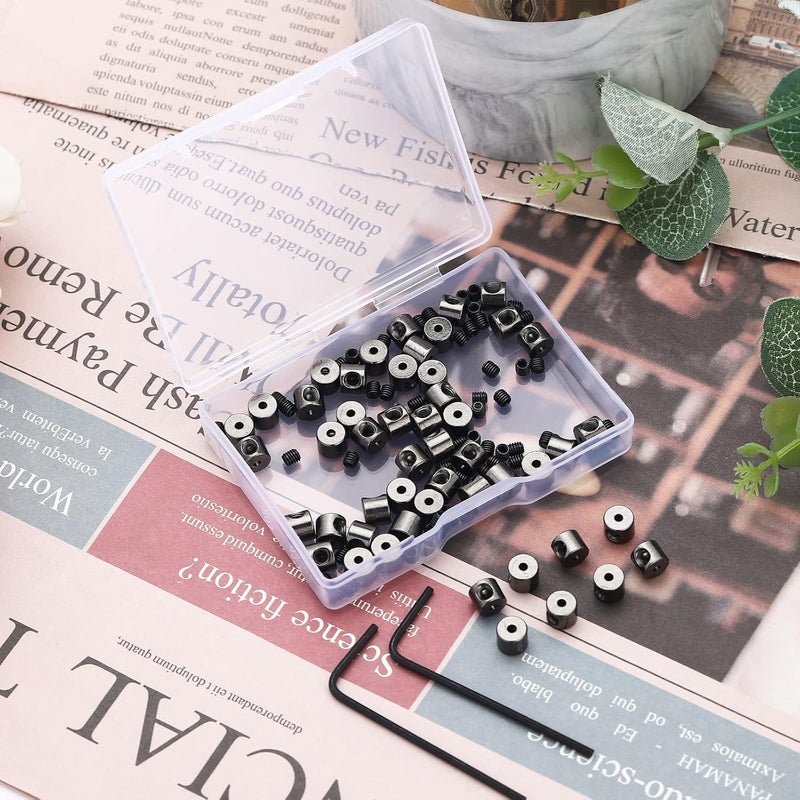 SUBANG 30 Pieces Pin Keepers Pins Locks Pins Backs Locking Clasp Locking Pin Keeper Backs with 3 Wrench All in Storage Case,5mm x 6mm - Image 5