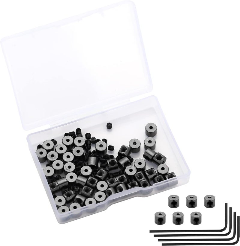 SUBANG 30 Pieces Pin Keepers Pins Locks Pins Backs Locking Clasp Locking Pin Keeper Backs with 3 Wrench All in Storage Case,5mm x 6mm - Image 1