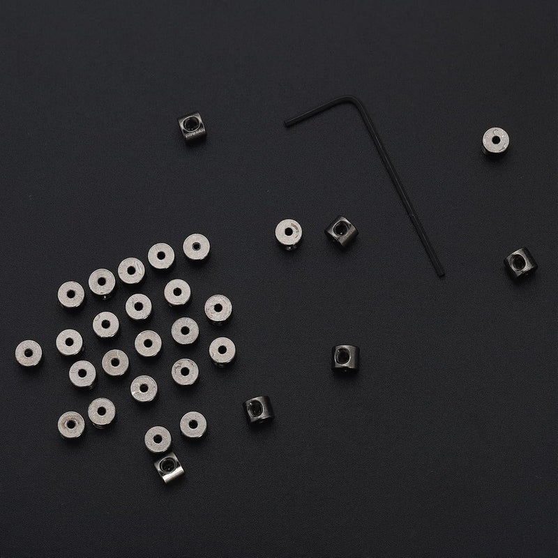 SUBANG 30 Pieces Pin Keepers Pins Locks Pins Backs Locking Clasp Locking Pin Keeper Backs with 3 Wrench All in Storage Case,5mm x 6mm - Image 4