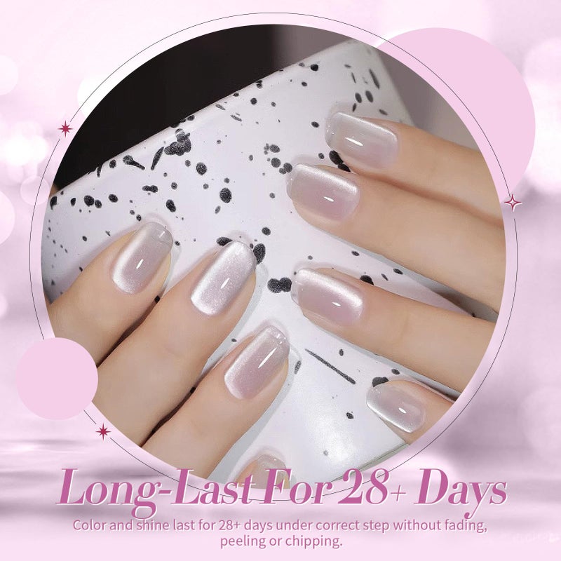 Born Pretty Magnetic Gel Nail Polish Moonlight White Cat Magnetic Eye Gel Polish White Auroras Nail Polish Nail Art Vanish 15ML - Image 4