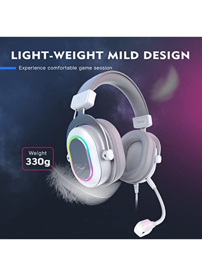 FIFINE H6 USB Gaming Headset, PC Headphones Wired with Microphone for Computer/Laptop, Over-Ear RGB Headset with 7.1 Surround Sound, Noise Cancellation - Image 4