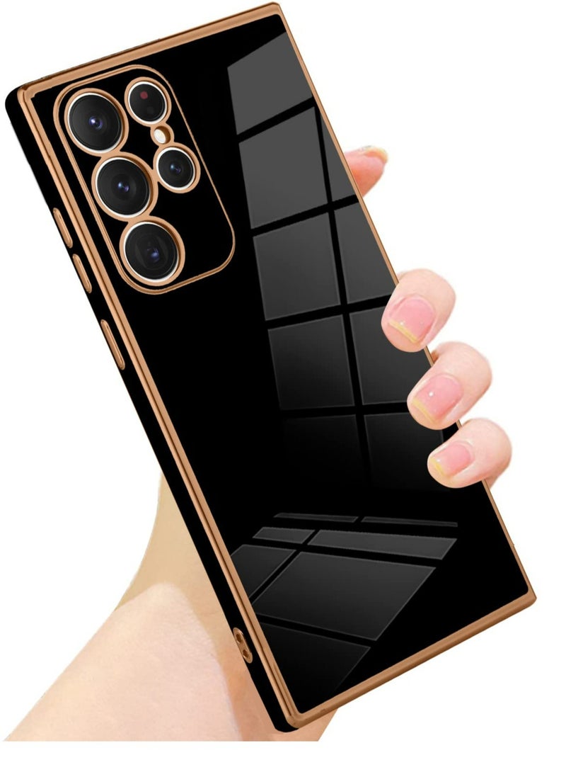 Case Cover for Samsung Galaxy S23 Ultra, Luxury Plating Soft Back Cover, Raised Full Camera Protection - Image 1