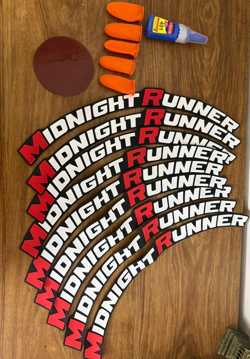 CarOxygen Logo Stickers Accessories for Car, Tyre Decor Sticker and Decal, Wheel Stickers for Car & Bike (Midnight Runner) - Image 5